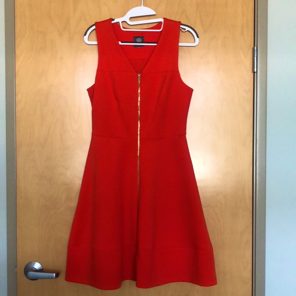 Vince Camuto Fit Flare Electric Red Dress